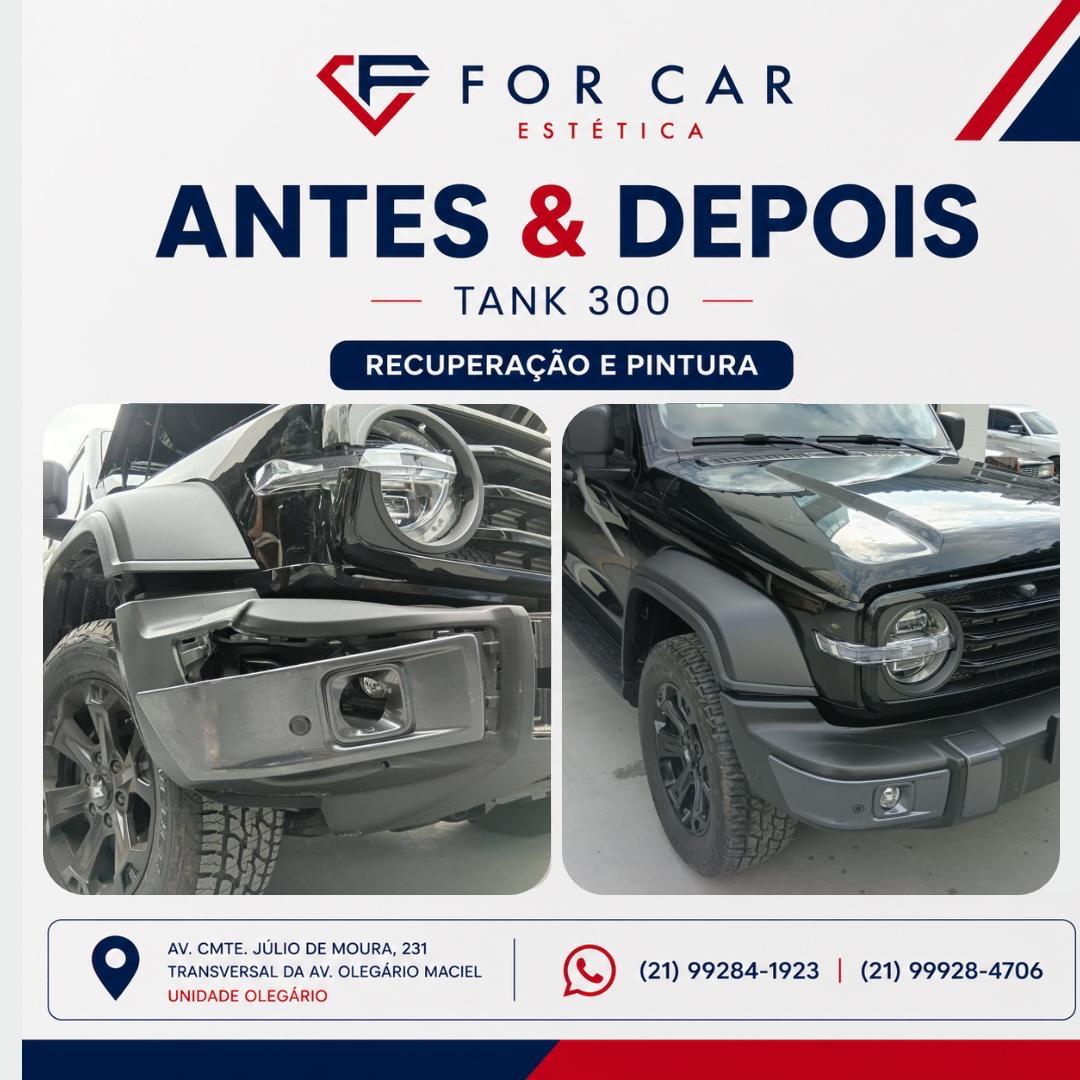 Antes e depois da recuperação de plásticos em Tank 300